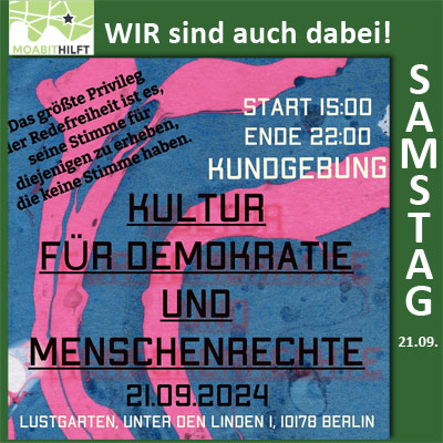 Mit Kultur für Demokratie und Menschenrechte