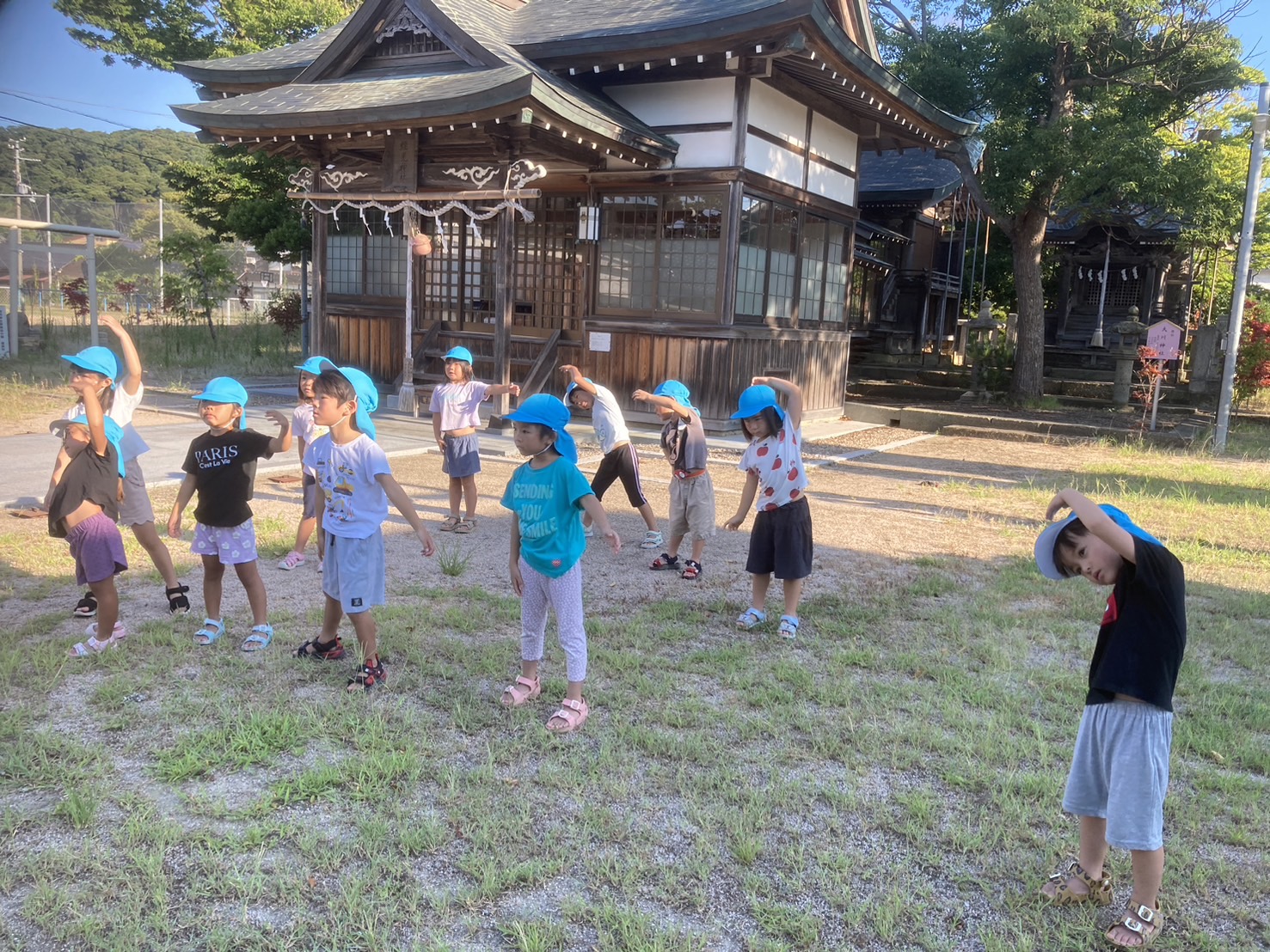 海合宿3日目　ラジオ体操