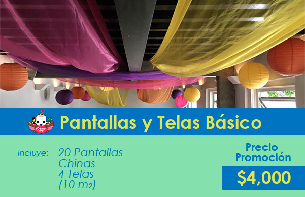 decoracion con pantallas chinas y telas