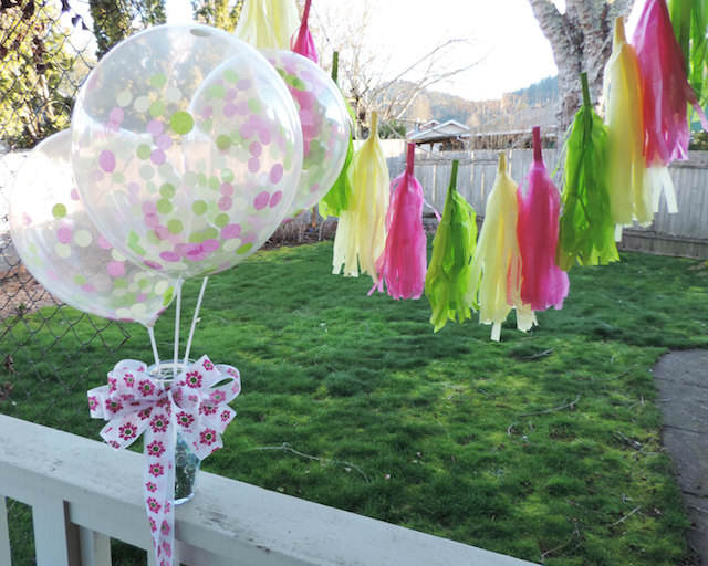 globos transparentes con confeti