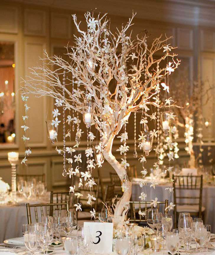 arboles iluminados para boda