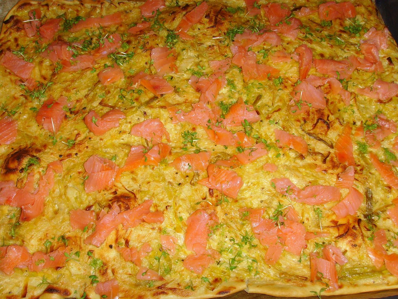 Lauch-Flammkuchen (mit Lachs) - christagrafs Webseite!