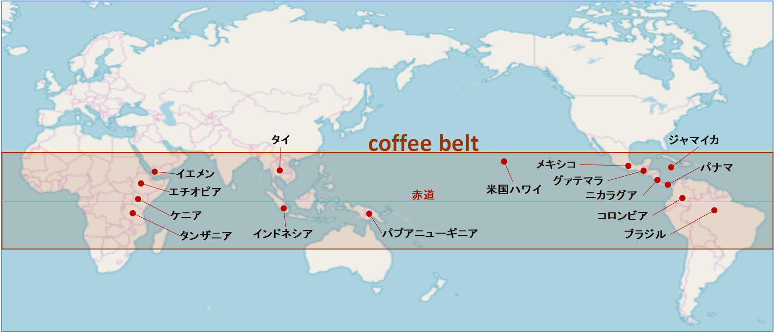 世界のコーヒー豆生産量ランキング（ 2024年1月29日発表）2022年