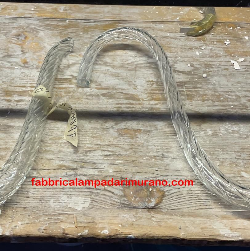 Ricambio braccio in vetro di Murano per lampadario rotto/mancante