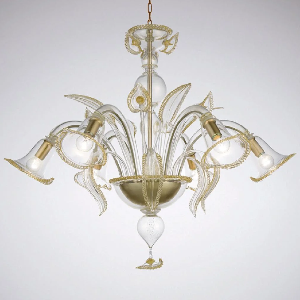 Lampadario Miss Albinoni in vetro di Murano per ristoranti