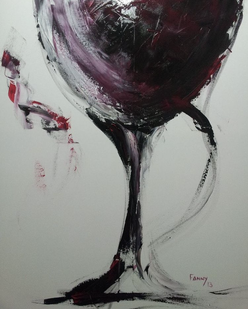 Merlot - Acrylique au couteau - 80 x 100