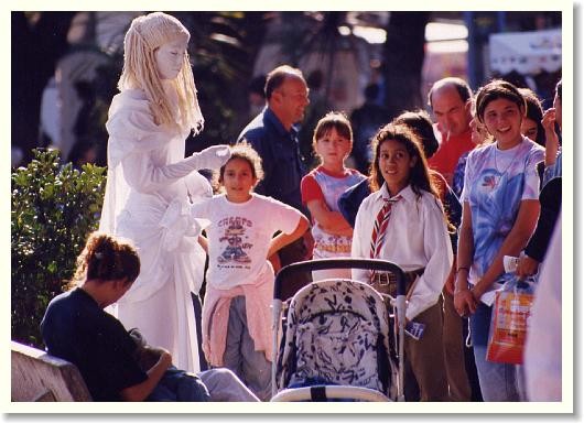 Estatuas vivientes, eventos, espectáculo