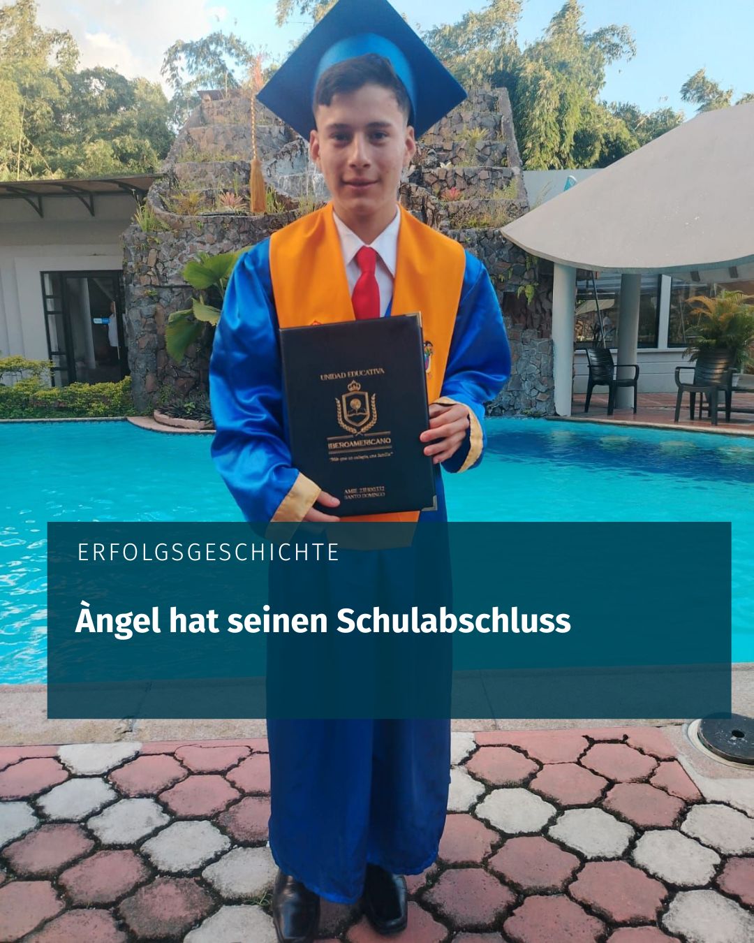 Àngel hat seinen Schulabschluss geschafft und verwirklicht nun seinen Traum