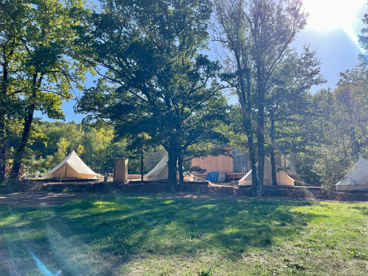 Les Tipis sous les arbres 