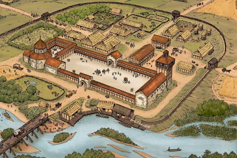 Représentation possible du palais / Probable representation of the palace