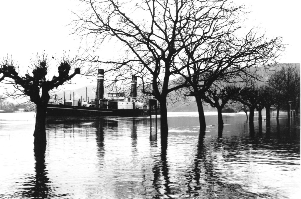 Hochwasser 1954 Dampfer Constantin II / Kapitän Johann Breitbach