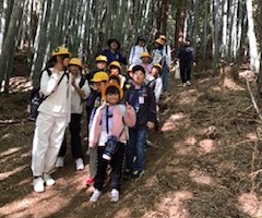 小学生とオルレコースを歩く