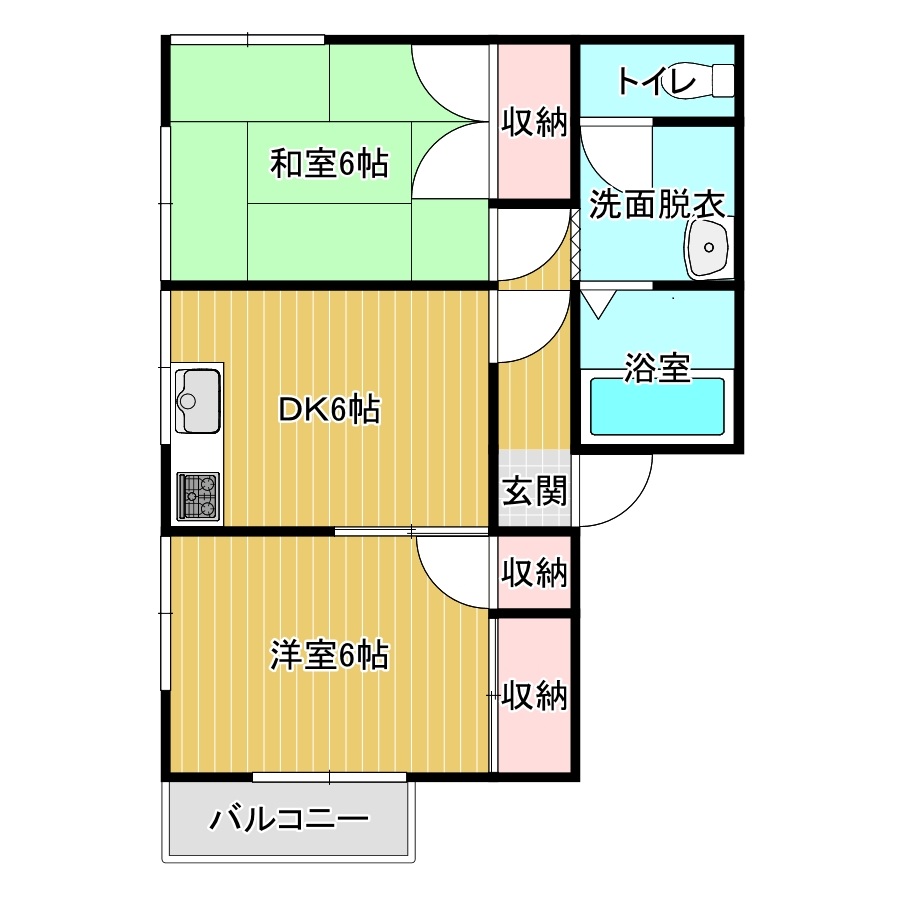 グレース脇田2間取り