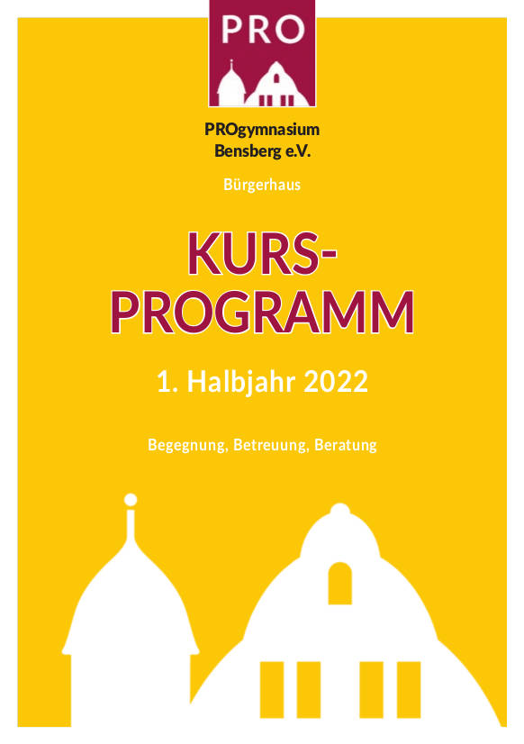 Das Kursprogramm F r Das 1 Halbjahr 2022 Ist Da PROgymnasium 