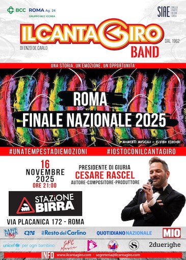 L’ultima tappa del Cantagiro edizione 2025  Decreterà i vincitori il 16 novembre a Stazione Birra