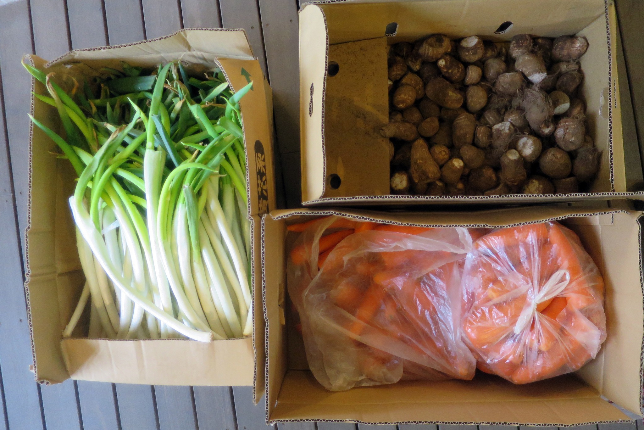 地元の農家さんから新鮮野菜が届くこともあります