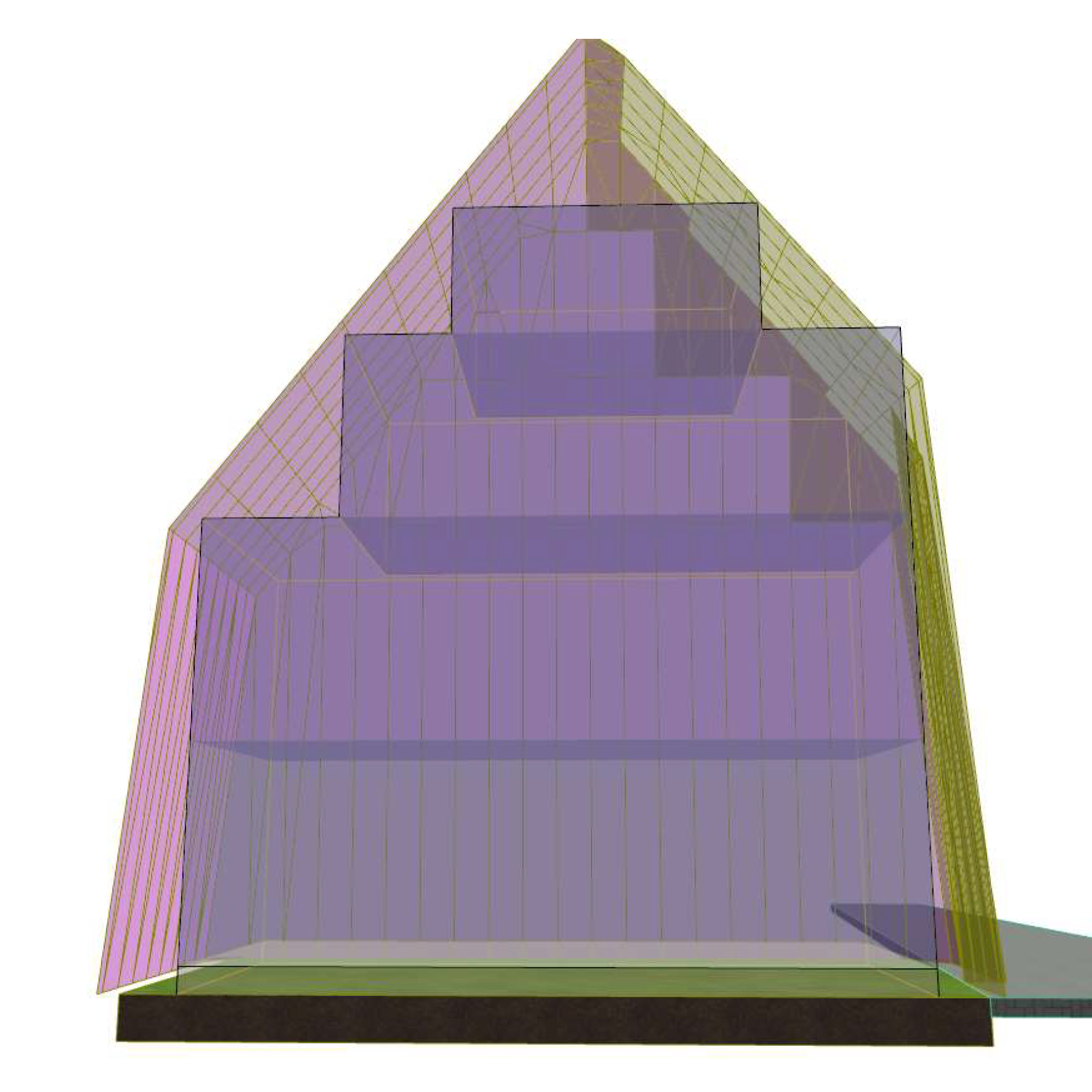 3＿斜線制限の内で建物のボリュームを検討します。