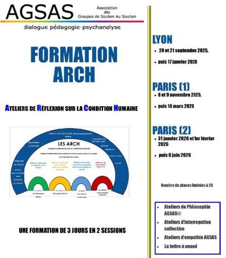 Formation AGSAS aux Ateliers de Réflexion sur la Condition Humaine