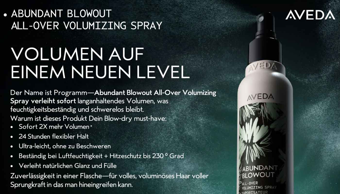 Volumen auf einem neuen Level – Das Aveda Abundant Blowout Spray im Fokus