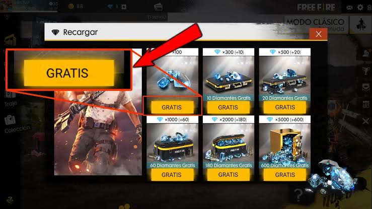 tarjetas de free fire para recargar diamantes gratis