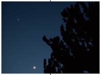 Venus, Jupiter, Mond