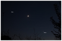 Mars, Mond, Venus