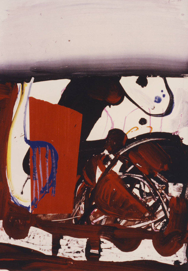 Gesichter, Gouache, H 60,5 x B 42,5, 1980