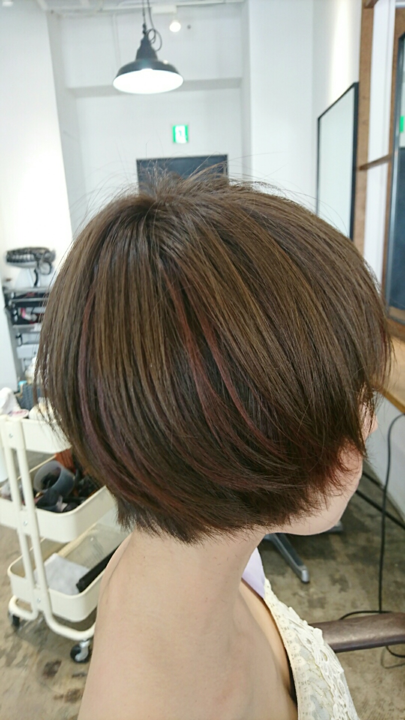 スタイリングする前のラフドライした状態です