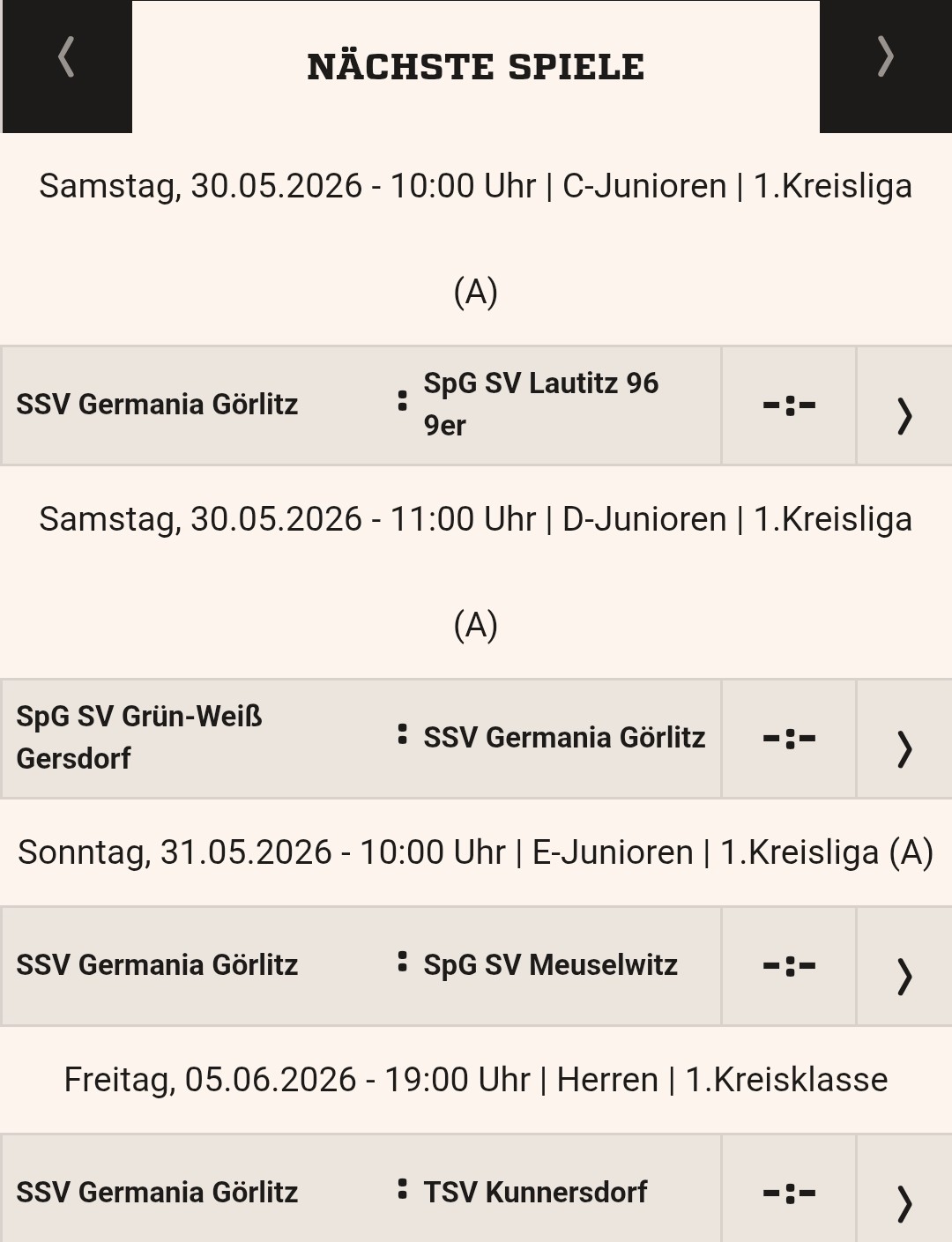 Unsere Ergebnisse vom Wochenende