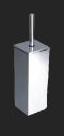 Toilet brush in deluxe wall mount box holder - square