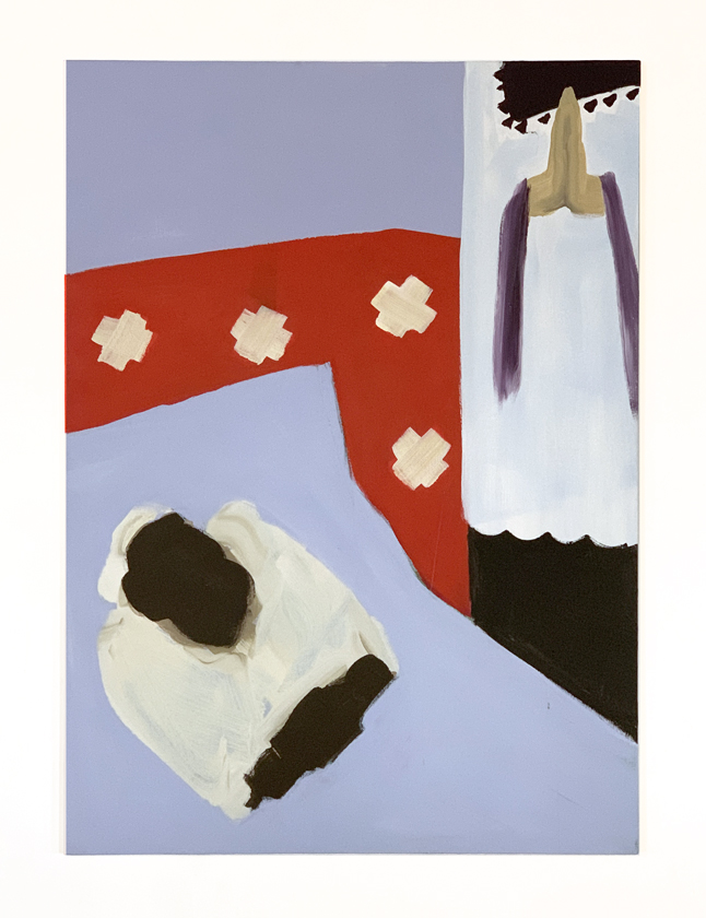  BERND IKEMANN «4 kreuze», 1994, Öl/Nessel, 150 x 108 cm