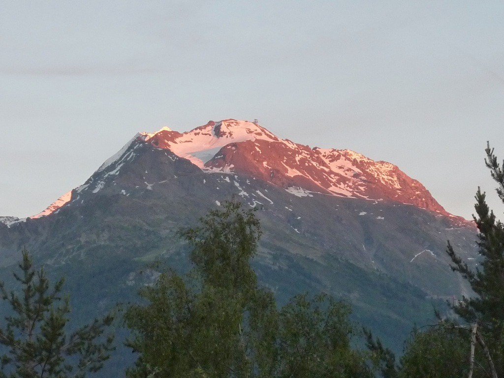 au coucher du soleil