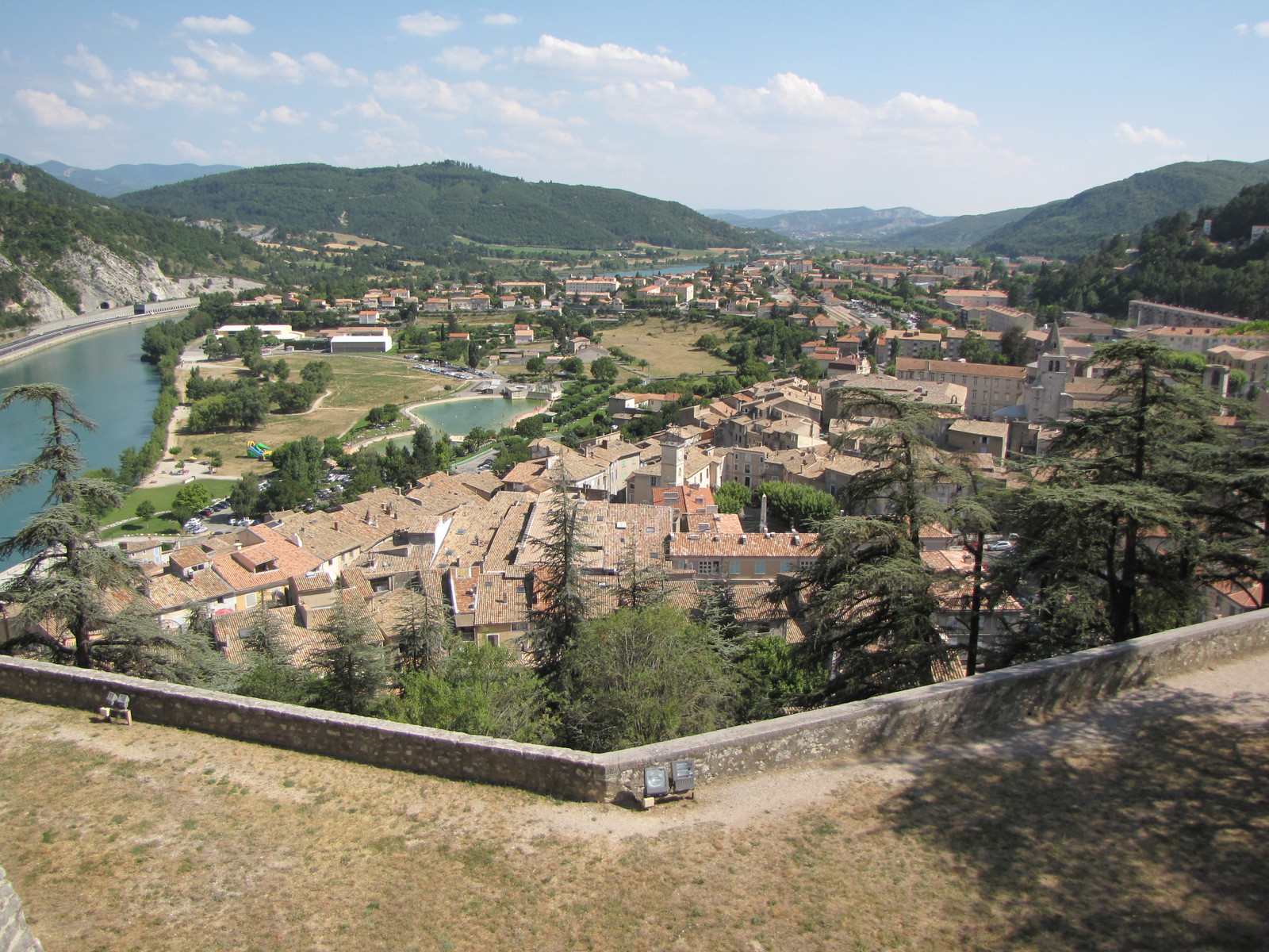 vue sur Sisteron et la Durance