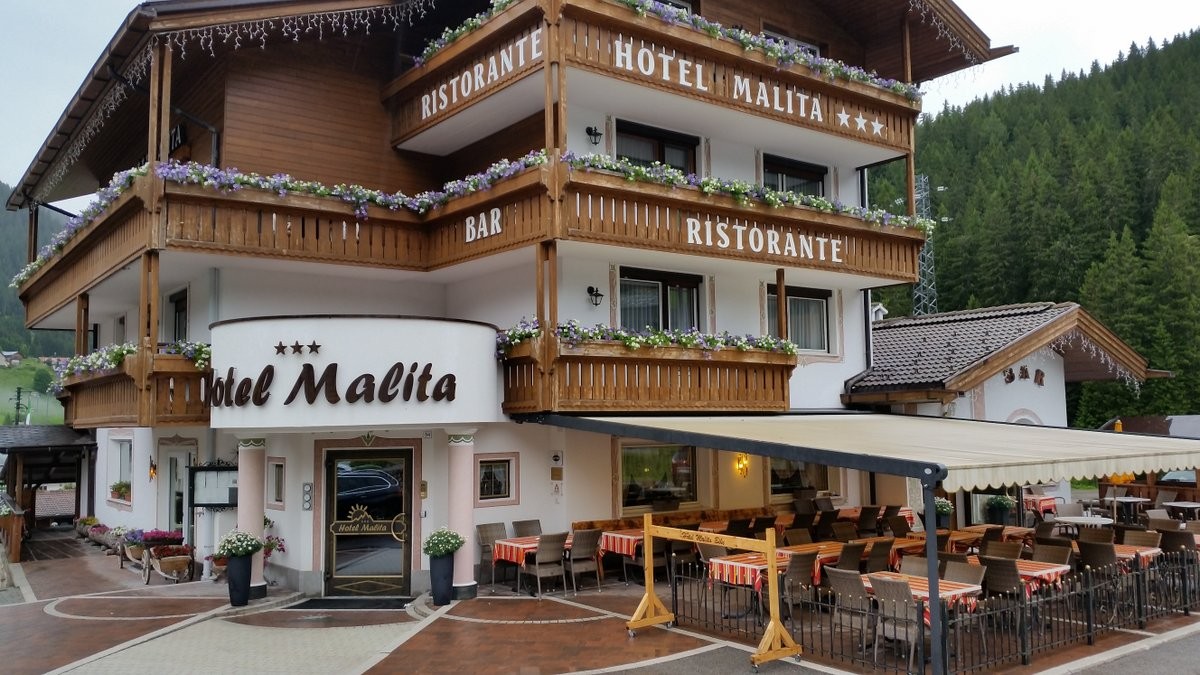 arrivée à l'hôtel Malita à Arabba