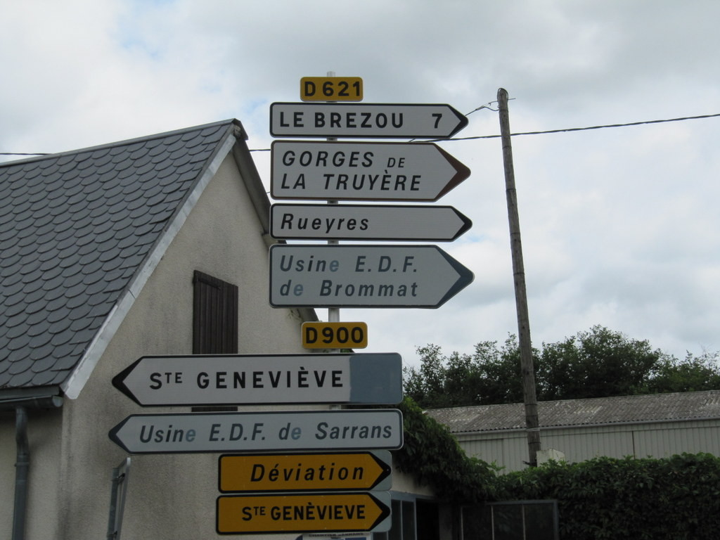 direction gorges de la Truyère puis Laguiole