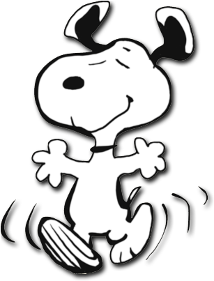 Wer kann seine Freude so zum Ausdruck bringen wie ein Hund? Und wer noch mehr? Snoopy!