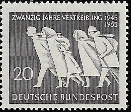 Marke 20 Jahre Vertreibung 20 years displacement postal war postkrieg