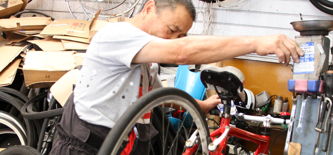 自転車修理はお任せ下さい