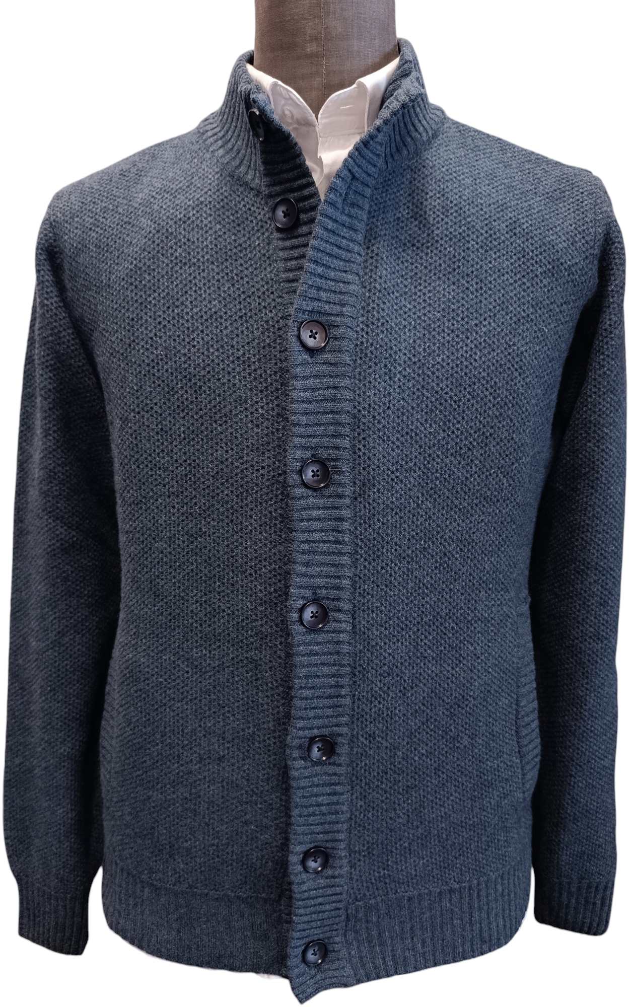 Cardigan bottoni lavorato con tasche - Vari colori