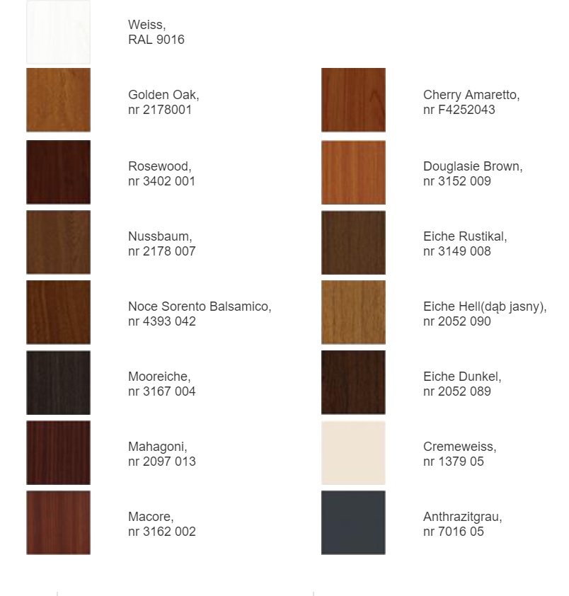 Renolit DEKOR Farben ( Folien) - www.lapot-fenster.de Webseite!