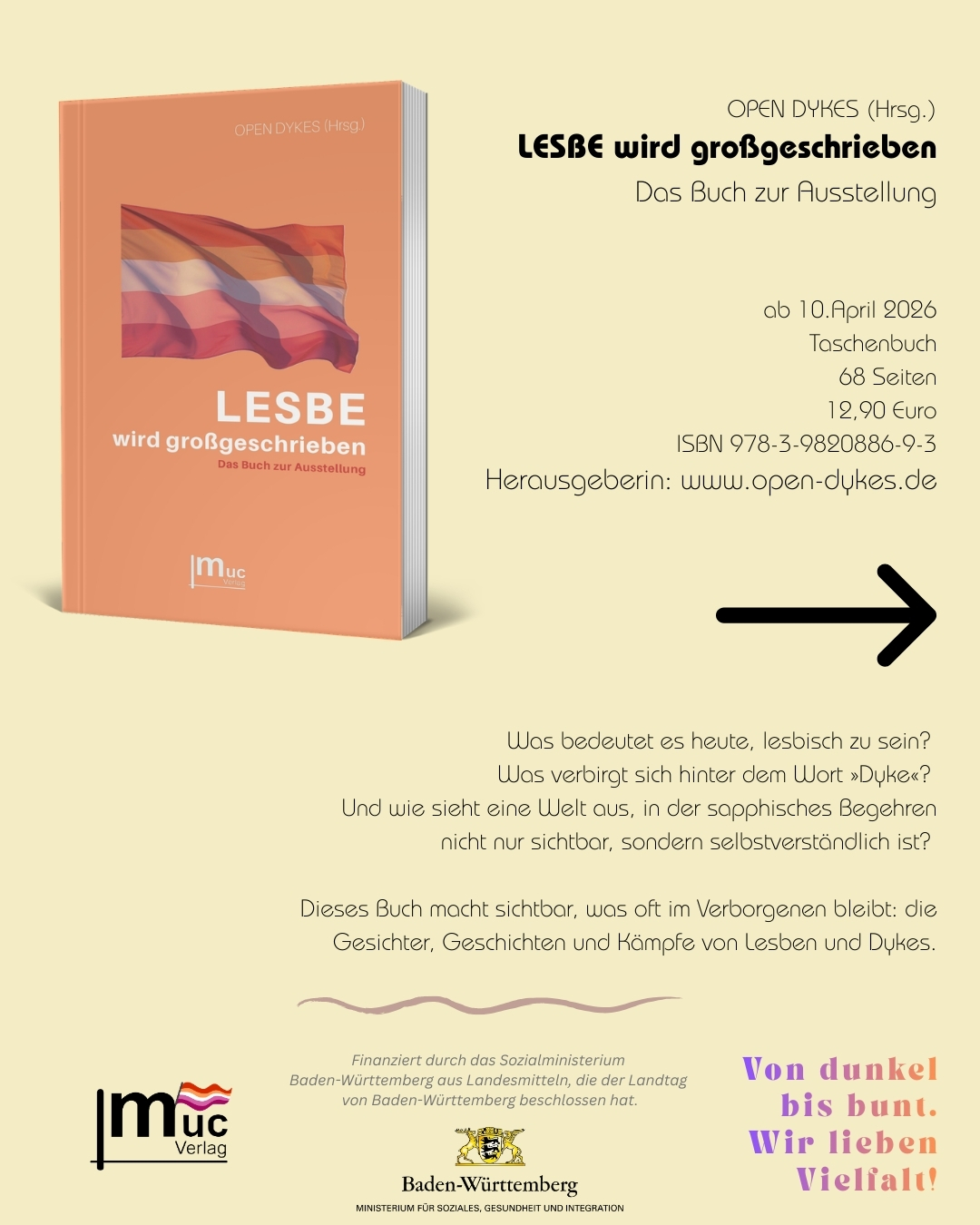 Neuerscheinung am 10. April: LESBE wird großgeschrieben (Hrsg. OPEN DYKES)