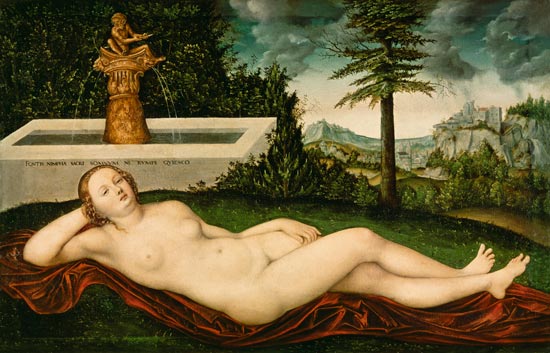 Lucas Cranach d.Ä: Liegende Quellnymphe, 1518, Museum der bildenden Künste Leipzig