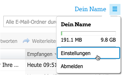 Bild: Jimdo Webmail Restore