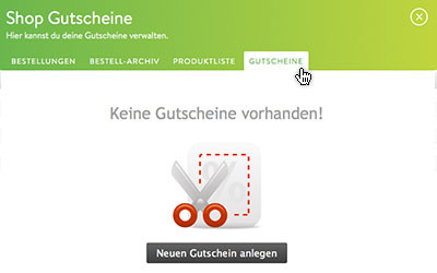 Bild: Gutschein hinzufügen - Schritt 1