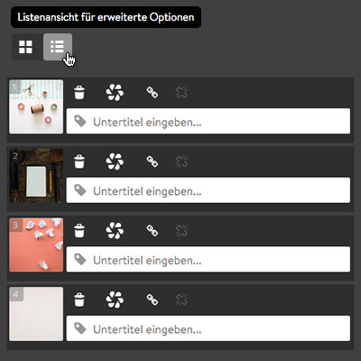 Bild: Bilder-Galerie Listenansicht