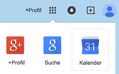 Google Kalender auswählen