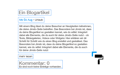 Bild: Style-Optionen für den Blog