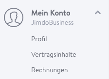 Bild: Jimdo Vertrag und Rechnungen