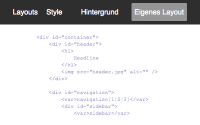 Bild: Jimdo Eigenes Layout