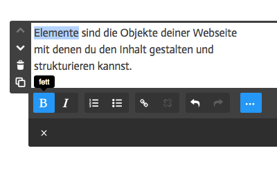 Bild: Beispiel Element Textfeld